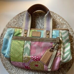 Coach Y2K Vintage Multicolor Patchwork Mini Bag
